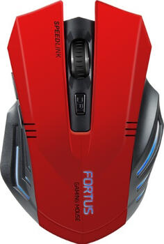 Speedlink Fortus Gaming Mouse Wireless schwarz/rot, Maus 