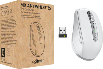 Logitech MX Anywhere 3S for Business wei&szlig; Maus rechtsh&auml;nder&comma; B&uuml;ro&comma; Bluetooth