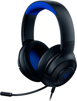 Razer Kraken X für Konsolen, schwarz, blau Over-Ear für PC, Mac, Xbox One, PS4, Switch