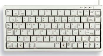 Cherry G84-4100 Compact-Keyboard hellgrau, Cherry ML, PS/2 & USB, US Layout Tastatur