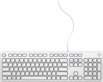 Dell KB216 Multimedia Keyboard weiß, USB, Layout: DE, Rubber Dome, Tastatur