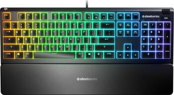 SteelSeries Apex 3, Layout: DE, Rubber Dome, SteelSeries Whisper-Quiet, RGB, Gaming-Tastatur