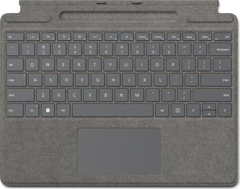 Microsoft Surface Pro Signature Keyboard Platin, Layout: DE, Tastatur und Schutzhülle, Tastatur
