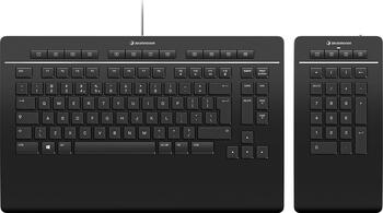 3Dconnexion Keyboard Pro with Numpad, Layout: DE, Rubber Dome, Tastatur