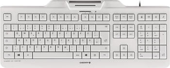 Cherry KC 1000 SC grau, Layout: ND, Rubber Dome, Cherry LPK, Tastatur mit Chipkartenleser