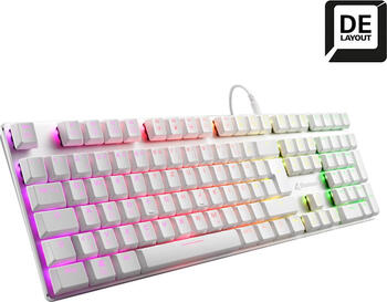 Sharkoon PureWriter RGB weiß, Layout: DE, mechanisch, Kaihua/Kailh Choc LOW PROFILE RED, RGB, Gaming-Tastatur