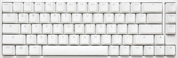 Ducky One 2 SF PBT Pure White, Layout: DE, mechanisch, Cherry MX RGB BROWN, RGB, Gaming-Tastatur