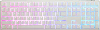 Ducky One 3 Pure White PBT, Layout: US, mechanisch, Cherry MX RGB BROWN, RGB, Gaming-Tastatur