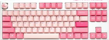 Ducky One 3 Gossamer Pink TKL&comma; Layout&colon; US&comma; mechanisch&comma; Cherry MX SILENT RED&comma; Gaming-Tastatur