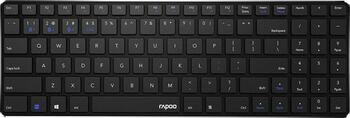 Rapoo Multi-mode Wireless Keyboard E9100M, schwarz, USB/Bluetooth, DE, Tastatur