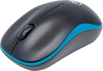 Manhattan Success Wireless Mouse schwarz/ blau, USB 