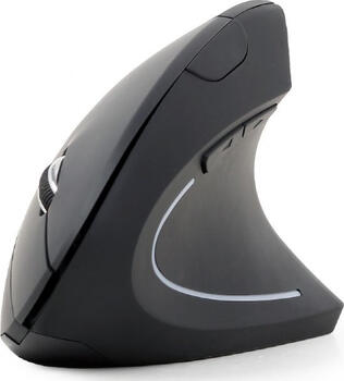 Gembird Ergonomische optische 6-Tasten Maus 2,4 GHz kabellos rechtshänder, vertikal, schwarz