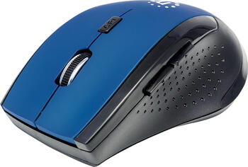 Manhattan Curve Wireless Mouse blau/schwarz, Maus, rechtshänder