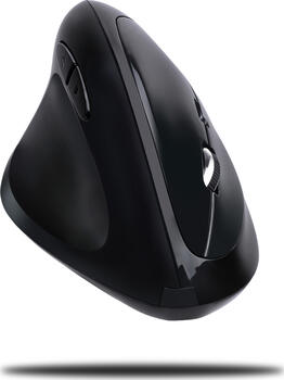 Adesso iMouse E70 Wireless Vertical Programmable Mouse schwarz, Maus, linkshänder (vertikal)