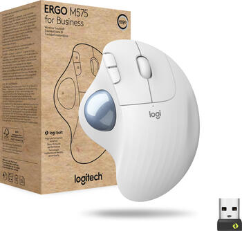 Logitech Ergo M575 Wireless Trackball for Business, Maus, kabellos (Logi Bolt, Bluetooth LE)
