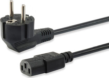 1&comma;8m Netzkabel Stecker-Typ F gewinkelt auf Kaltger&auml;testecker