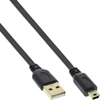 0&comma;5m Mini-USB 2&period;0 Flachkabel&comma; USB A Stecker an Mini Stecker