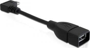 0,11m Kabel Micro USB Typ-B Stecker gewinkelt OTG Delock