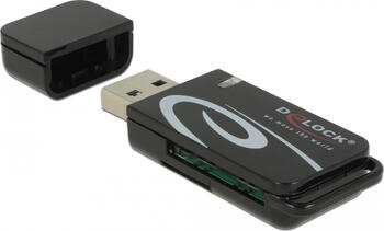Delock Mini USB 2.0 Card Reader mit SD und Micro SD Slot 