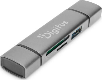 Digitus Dual Cardreader&comma; USB-A 3&period;0&sol;USB-C 2&period;0 &lbrack;Stecker&rsqb;
