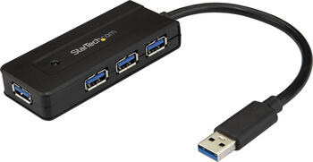 4-Port USB 3.0 Hub mit Ladeanschluss - Inkl. Netzteil 