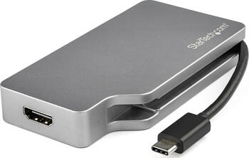 Startech USB-C Multiport Adapter, 4-in-1, Aluminium, 4K 60Hz, Space Gray / Schiefergrau