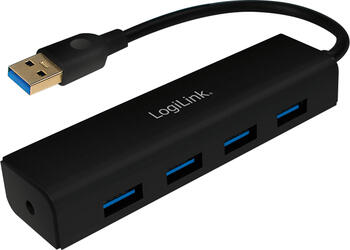 USB 3.0 HUB 4x USB-A 3.0, LogiLink schwarz extern 