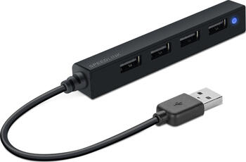 USB 2.0 HUB 4-fach, SpeedLink Snappy Slim, Passiv 