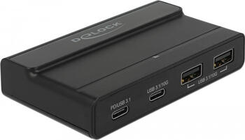 Delock Externer USB 3.1 2 Port Typ-A und 2 Port USB Type-C™ Hub mit 10 Gbps