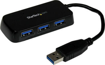 StarTech Mini-USB-Hub schwarz, 4x USB-A 3.0, USB-A 3.0 [Stecker]