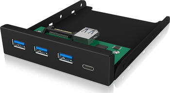 RaidSonic Icy Box IB-HUB1418-i3 USB-Hub, 1x USB-C 3.0, 3x USB-A 3.0, USB-A 3.0 [Buchse]