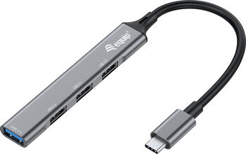 Equip 4 Port USB Hub, USB-C 3.0 [Stecker] 