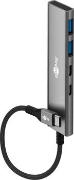 goobay Slim 4-Port USB-Hub&comma; USB-C auf USB-C&sol;USB-A 5 Gbit&sol;s