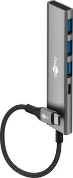 goobay Slim 4-Port USB-Hub&comma; USB-C auf USB-C&sol;USB-A 5 Gbit&sol;s
