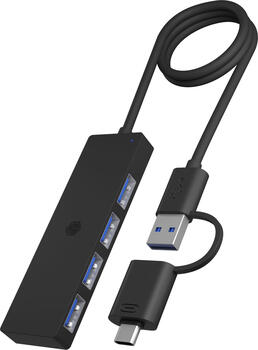 RaidSonic Icy Box 4-Port USB-Hub mit USB 3.2 Gen 1 Type-C und Type-A Anschluss RaidSonic Icy Box 4-Port USB-Hub mit USB 3.2 Gen 1 Type-C und Type-A Anschluss