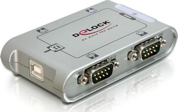 USB-Adaper - USB 2.0 auf 4-port seriell Hub DB9  DeLock 