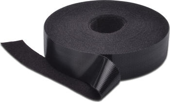 Klettband, 20 mm breit, 10 m Rolle, Farbe schwarz 
