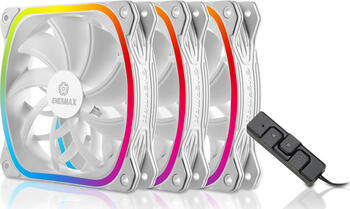 Enermax SquA RGB White LED-Steuerung, 120x120x26mm, 41.68-115.99m³/h, 12-23dB(A), Vibrationsdämpfer, Rotor abneh