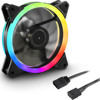 Sharkoon Shark Blades RGB PWM 120mm&comma; 120x120x25mm&comma; 94&period;8m&sup3;&sol;h&comma; 24&period;8dB&lpar;A&rpar;