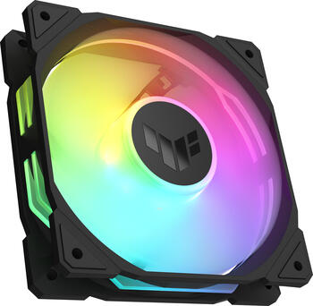 ASUS TUF Gaming TR120 ARGB schwarz 3er-Pack, 120x120x28mm (BxHxT), 131.52m³/h (77.4 CFM), 29dB(A), Vibrationsdämpfer ASUS TUF Gaming TR120 ARGB schwarz 3er-Pack, 120x120x28mm (BxHxT), 131.52m³/h (77.4 CFM), 29dB(A), Vibrationsdämpfer
