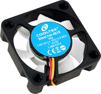 Cooltek Silent Fan 4010, 40x40x10mm Lüfter 9.3m³/h, 12.8dB