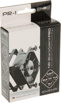 Noiseblocker NB-BlackSilentPro PR-1 60mm, 60x60x25mm, 20m³/h, 10.7dB(A), Vibrationsdämpfer