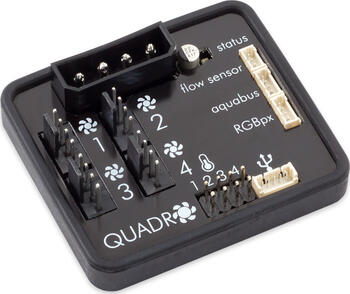 Aqua Computer Quadro für PWM-Lüfter, Licht- und Lüftersteuerung, 4-Kanal