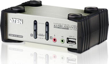 2-Port KVM-Switch VGA mit USB / Audio, Aten 