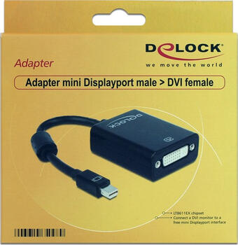Adapter Mini-DisplayPort 1&period;1 Stecker &gt; DVI Buchse Passiv DeLock