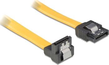 0,3m SATA-Kabel unten/ gerade Delock gelb 