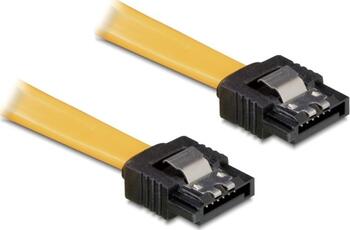 0,2m SATA-Kabel Metall gerade gelb 
