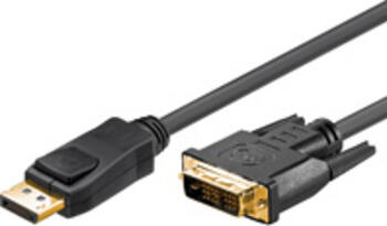 3m High-Speed DisplayPort 1.2 > DVI-D (24+1 pin) stecker/ stecker für Full HD/60Hz schwarz goobay