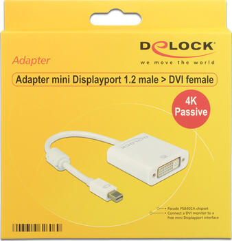 Adapter Mini-DisplayPort 1.2 Stecker > DVI Buchse 4K Ultra HD DeLock
