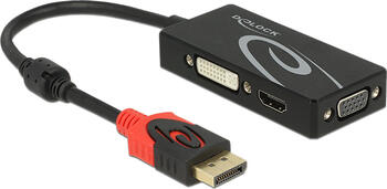 0.2m Adapter DVI-D,HDMI,VGA Buchse > DisplayPort Stecker DeLock